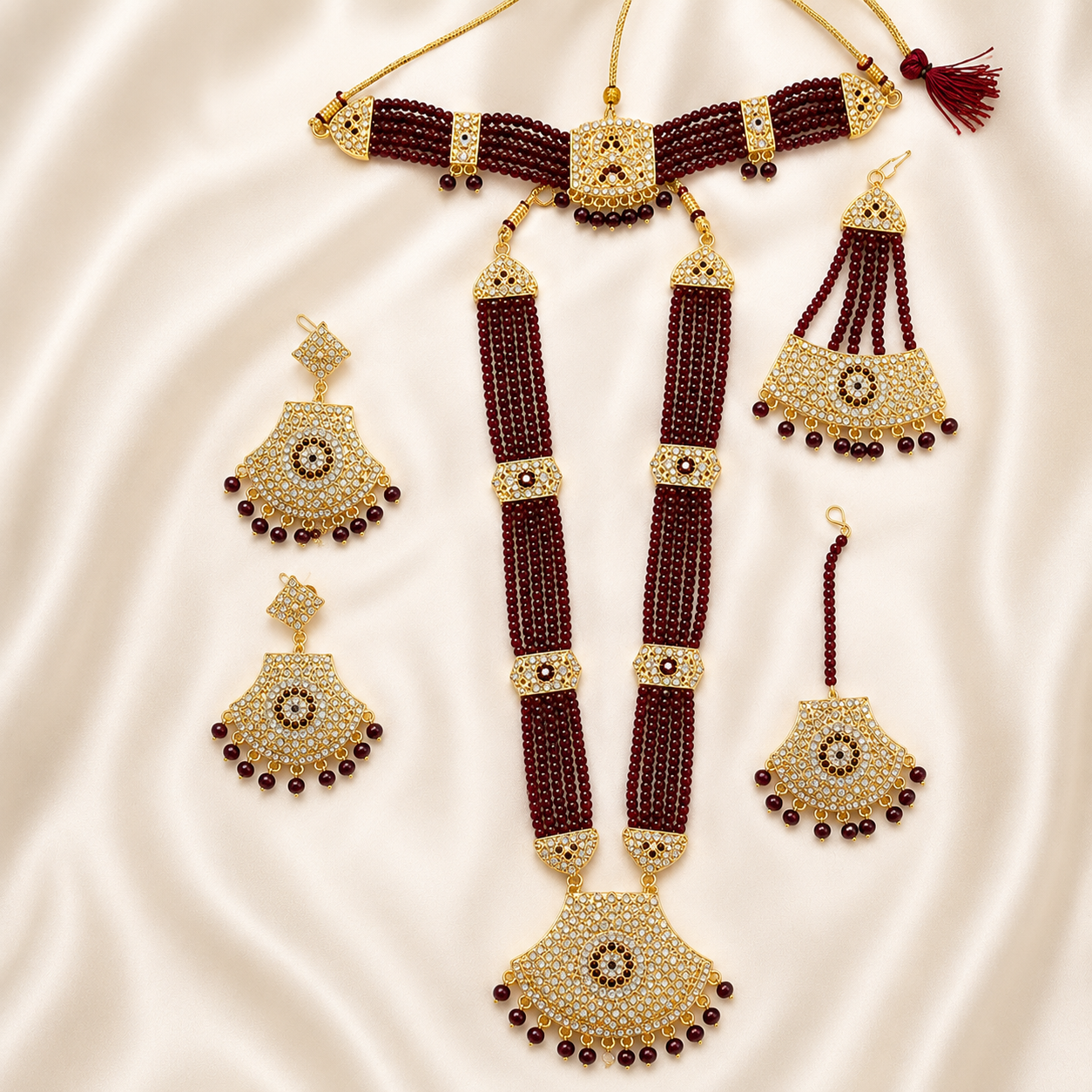 Traditional Satlada Bridal Necklace Set