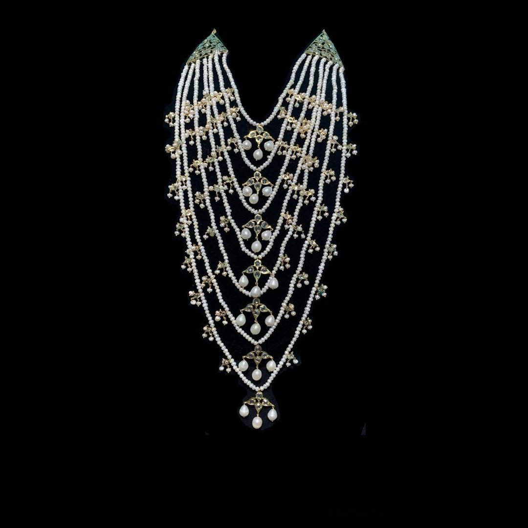 Royal Pearl Satlada Bridal Necklace Set